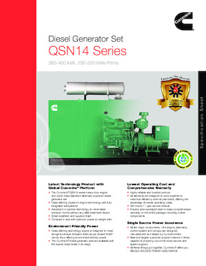 Stromerzeuger, Diesel Cummins C400D5P