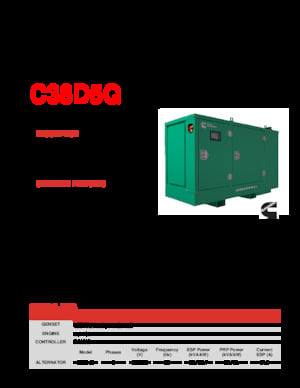 Stromerzeuger, Diesel Cummins C38D5Q