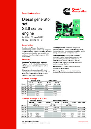Stromerzeuger, Diesel Cummins C50 D6