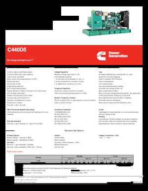 Stromerzeuger, Diesel Cummins C440D5