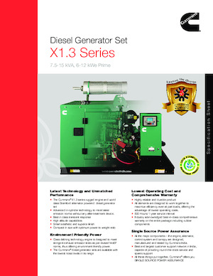 Stromerzeuger, Diesel Cummins C15D5P