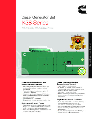 Stromerzeuger, Diesel Cummins C750D5P