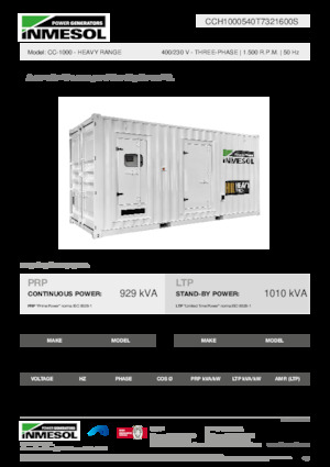 Stromerzeuger, Diesel INMESOL CC-1000