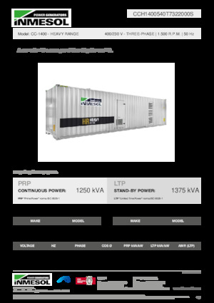Stromerzeuger, Diesel INMESOL CC-1400