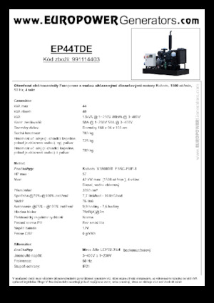 Stromerzeuger, Diesel Europower EP44TDE (MA)