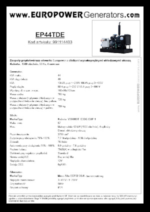 Stromerzeuger, Diesel Europower EP44TDE (MA)