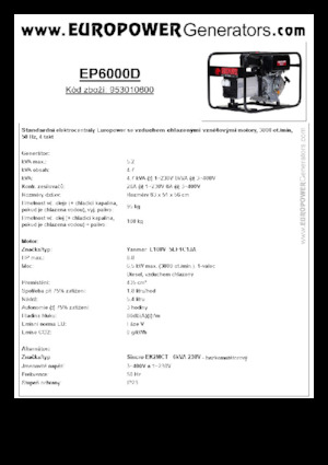 Stromerzeuger, Diesel Europower EP6000D (S)