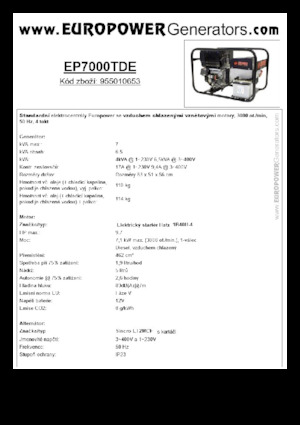 Stromerzeuger, Diesel Europower EP7000TDE (S)