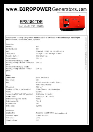 Stromerzeuger, Diesel Europower EPS180TDE (MA)