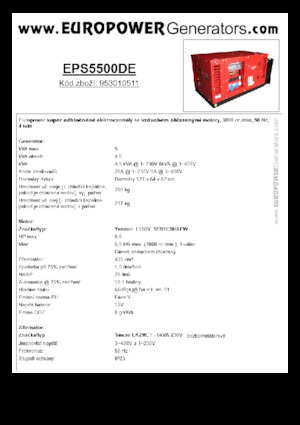 Stromerzeuger, Diesel Europower EPS5500DE (S)