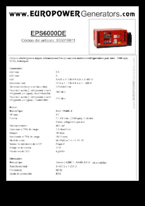 Stromerzeuger, Diesel Europower EPS6000DE (S)