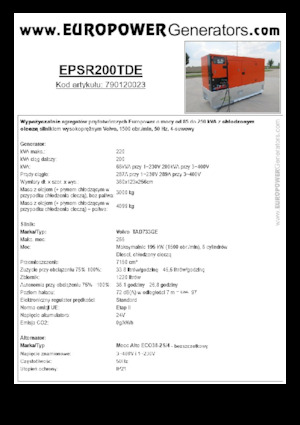 Stromerzeuger, Diesel Europower EPSR200TDE (MA)