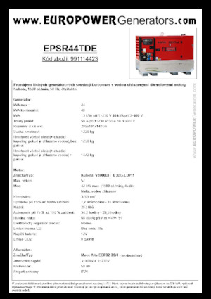 Stromerzeuger, Diesel Europower EPSR44TDE (MA)