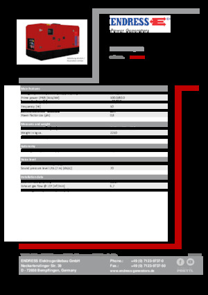 Stromerzeuger, Diesel Endress ESE 100 IW/MS