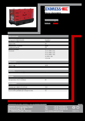 Stromerzeuger, Diesel Endress ESE 100 IW/RS