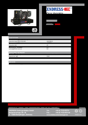 Stromerzeuger, Diesel Endress ESE 110 IW