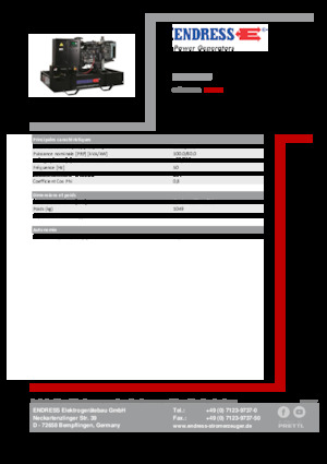 Stromerzeuger, Diesel Endress ESE 110 IW
