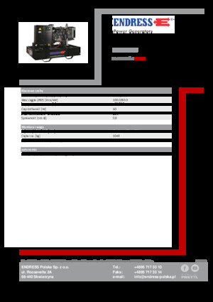 Stromerzeuger, Diesel Endress ESE 110 IW
