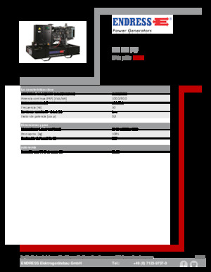 Stromerzeuger, Diesel Endress ESE 110 PW 