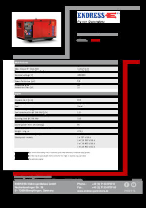 Stromerzeuger, Diesel Endress ESE 1306 DYS-GT ES ISO DI