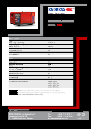Stromerzeuger, Diesel Endress ESE 1306 DYS-GT ES ISO DI