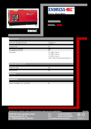 Stromerzeuger, Diesel Endress ESE 15 YW-B