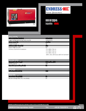 Stromerzeuger, Diesel Endress ESE 15 YW-B