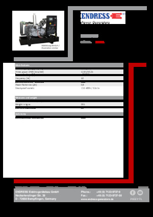 Stromerzeuger, Diesel Endress ESE 15 YW 