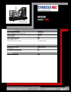 Stromerzeuger, Diesel Endress ESE 15 YW 