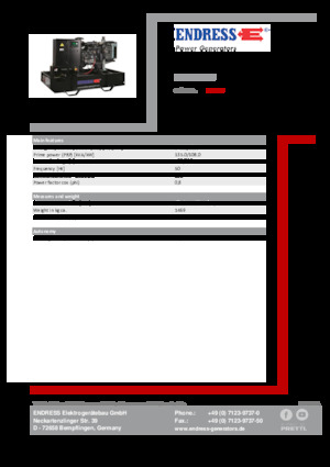 Stromerzeuger, Diesel Endress ESE 150 PW 