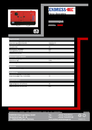Stromerzeuger, Diesel Endress ESE 175 IW/AS