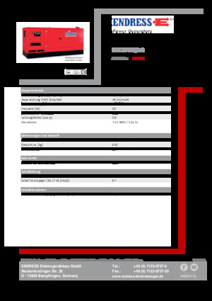 Stromerzeuger, Diesel Endress ESE 20 YW/AS 