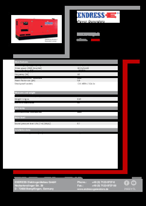 Stromerzeuger, Diesel Endress ESE 20 YW/AS 