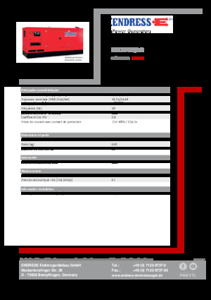 Stromerzeuger, Diesel Endress ESE 20 YW/AS 