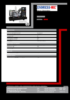 Stromerzeuger, Diesel Endress ESE 20 YW 