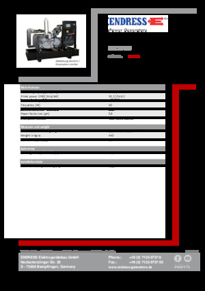 Stromerzeuger, Diesel Endress ESE 20 YW 