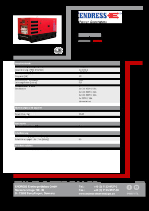 Stromerzeuger, Diesel Endress ESE 45 YW/RS