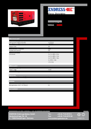 Stromerzeuger, Diesel Endress ESE 45 YW/RS