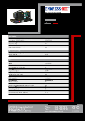 Stromerzeuger, Diesel Endress ESE 465 VW 
