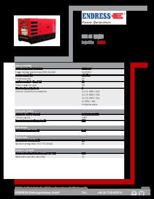 Stromerzeuger, Diesel Endress ESE 60 IW/RS