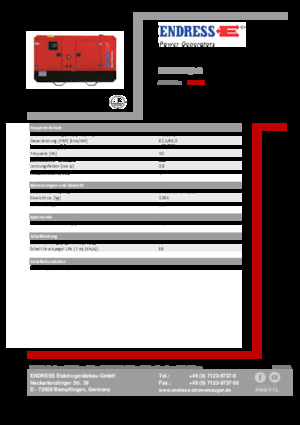 Stromerzeuger, Diesel Endress ESE 90 IW/AS