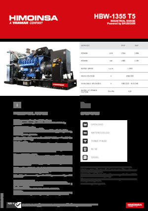 Stromerzeuger, Diesel HIMOINSA HBW-1355 T5