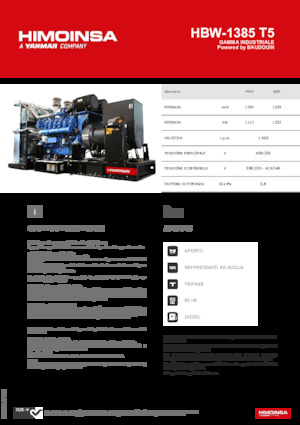 Stromerzeuger, Diesel HIMOINSA HBW-1385 T5