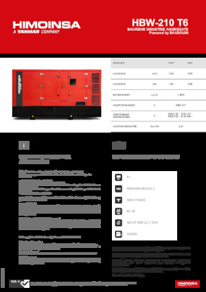 Stromerzeuger, Diesel HIMOINSA HBW-210 T6