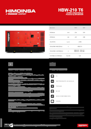 Stromerzeuger, Diesel HIMOINSA HBW-210 T6