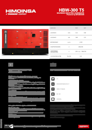 Stromerzeuger, Diesel HIMOINSA HBW-300 T5