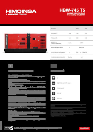 Stromerzeuger, Diesel HIMOINSA HBW-745 T5