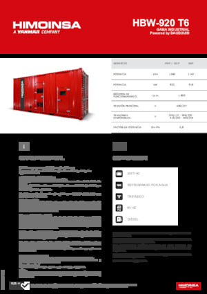 Stromerzeuger, Diesel HIMOINSA HBW-920 T6