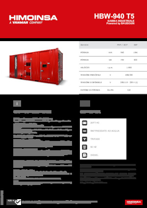 Stromerzeuger, Diesel HIMOINSA HBW-940 T5