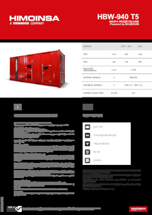 Stromerzeuger, Diesel HIMOINSA HBW-940 T5